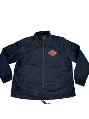 Harley-Davidson Women's Black Forever Harley Eagle Coaches Jacket, Size 2W